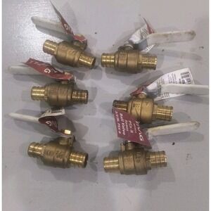 6 Pack TMG 3/4 in. Brass Press x Press Full Port Ball Valve